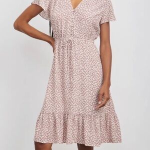 Rails Pink Floral Midi Dress (NWT)